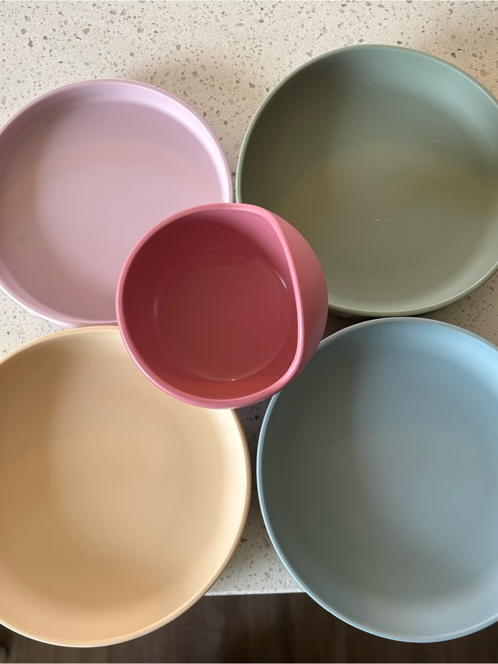 4 Silicone Suction Plates & 1 Suction Bowl for Baby